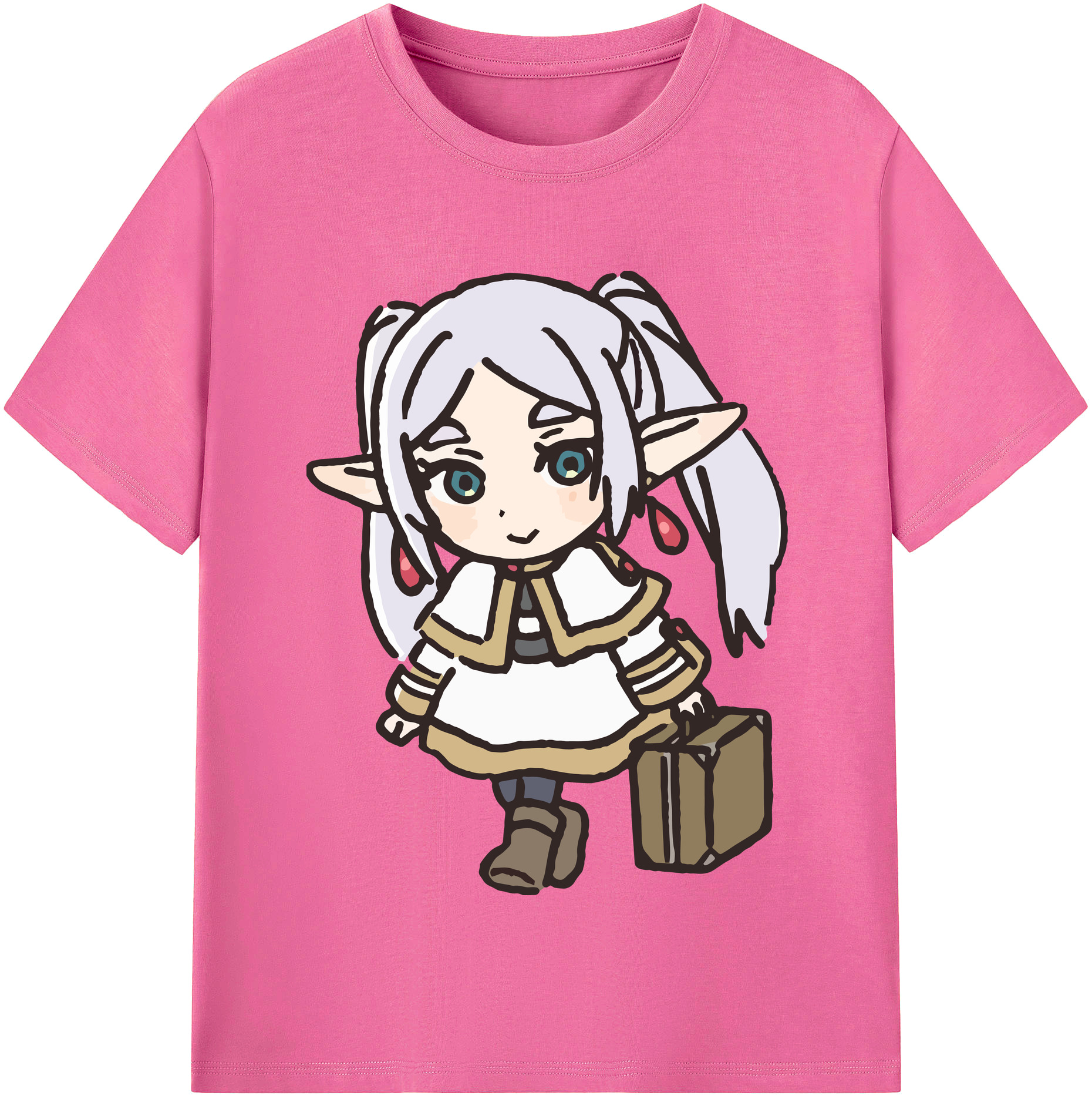 （画像用） 葬送のフリーレン Frieren レディースカジュアルプリントTシャツ（綿100％）